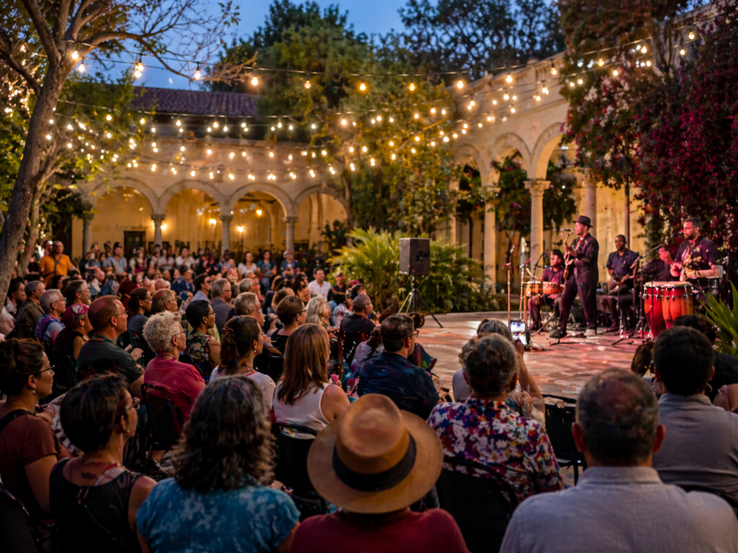 Cultural attraction guests during an event